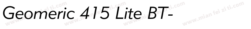 Geomeric 415 Lite BT字体转换